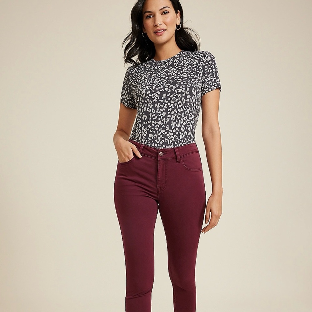 Maurices Red Jeggings Stretch Fit High-Rise